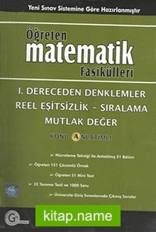 1.Dereceden Denklemler Reel Eşitsizlik-Sıralama Mutfak Değer / Konu Anlatımlı / Öğreten Matematik Fasikülleri