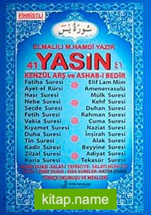 41 Yasin Fihristli  Kenzül Arş ve Ashab-ı Bedir (Cami Boy) Kod:F05