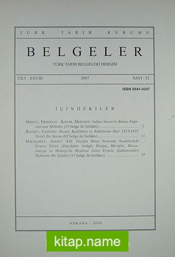 Belgeler Dergisi Sayı 32