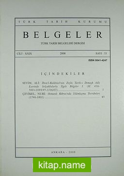 Belgeler Dergisi Sayı 33