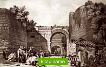 Bursa-İznik’te Lefke Kapısı / Charles Texier (GRV 090-30×50) (Çerçevesiz)