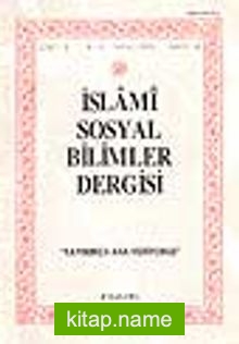 İslami Sosyal Bilimler Dergisi 1995 Cilt:3 Sayı:4