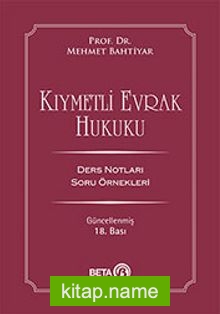 Kıymetli Evrak Hukuku Ders Notları Soru Örnekleri