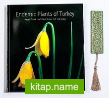 Türkiye’nin Endemik Bitkileri (İngilizce) + Bambu Ayraç Motifli Baskı – Turkuaz Lale