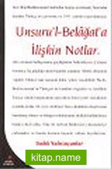 Unsuru’l Belagat’a İlişkin Notlar