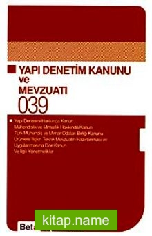 Yapı Denetimi Kanunu ve Mevzuatı / Cep Kanunları 039