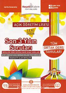 Açık Öğretim Lisesi Son 3 Yılın Ortak Ders Soruları