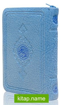 Büyük Cep Boy Kur’an-ı Kerim (Mavi Renk, Kılıflı, Mühürlü)