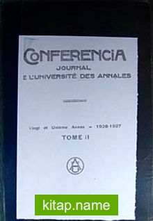 Conferencia Journal de L’universite Des Annales Vigt et Unieme Annee (1926-1927) Tome II (6-C-3)