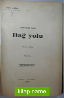 Dağ Yolu (2 Cilt Birarada) (Kod:6-I-15)