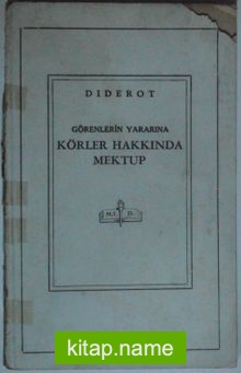 Görenlerin Yararına Körler Hakkında Mektup Kod: 11-D-32