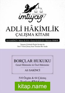 İmtiyaz  Adli Hakimlik Çalışma Kitabı Borçlar Hukuku (Genel Hükümler-Özel Hükümler)