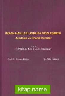 İnsan Hakları Avrupa Sözleşmesi Cilt:1