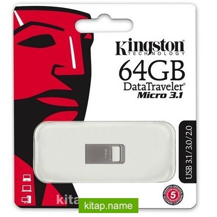 Kingston 64Gb Dtmıcro Usb 3.1/3.0 Metal (Okuma 100Mb/S) Dtmc3/64Gb