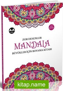 Mandala Zor Desenler Büyükler İçin Boyama Kitabı