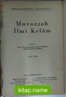 Muvazzah İlmi Kelam Kod: 11-D-9